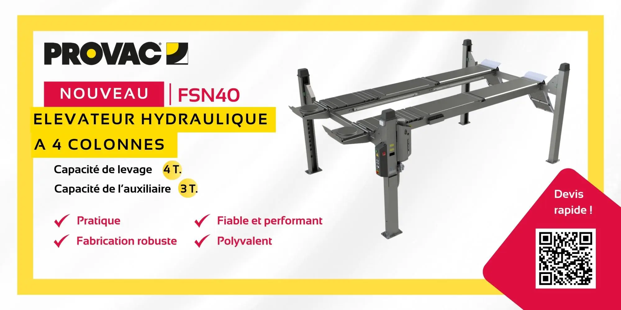 pont élévateur hydraulique 4 colonnes FSN40