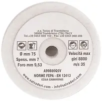 Meule (diam.meule 75mm/diam.tige 9.5mm)