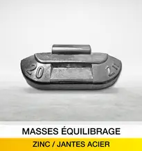 Masses equilibrage zinc / jantes acier