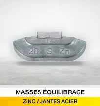 Masses quilibrage zinc / jantes acier