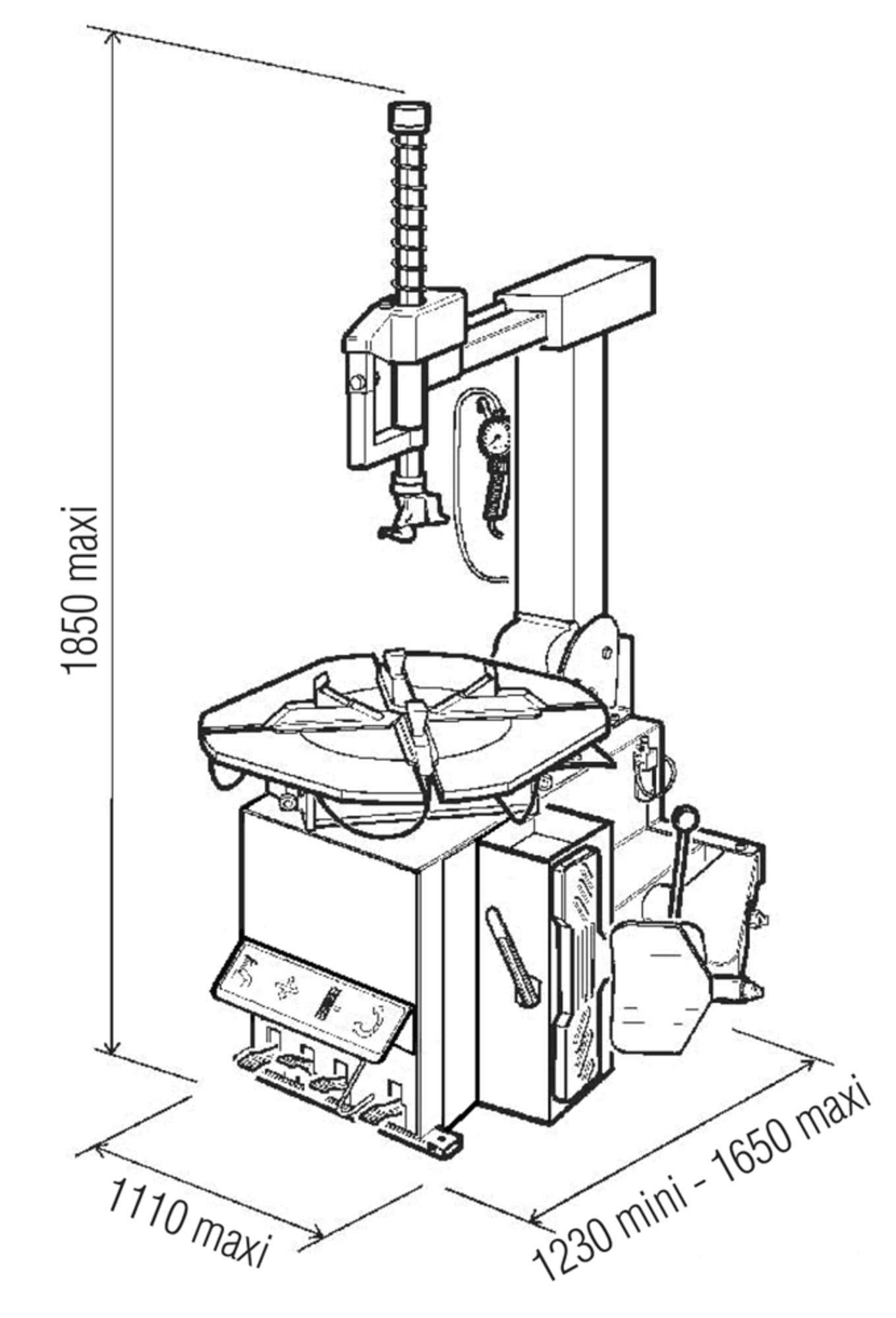 Monte/demonte-pneus automatique