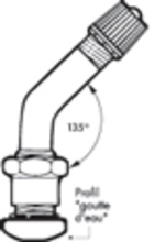 VALVE JANTE A BASE CREUSE (135 DEGRES)