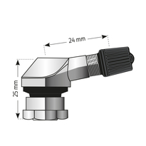 Valve pneu moto metallique alu nickel