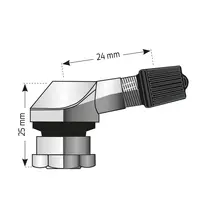 VALVE PNEU MOTO METALLIQUE ALU NICKEL