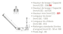 Cric rouleur hydrop. 50T