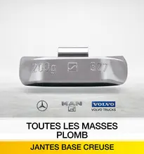 Masses equilibrage plomb / jantes acier