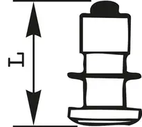 Crampons bicolorettes d.6.5 l.11mm