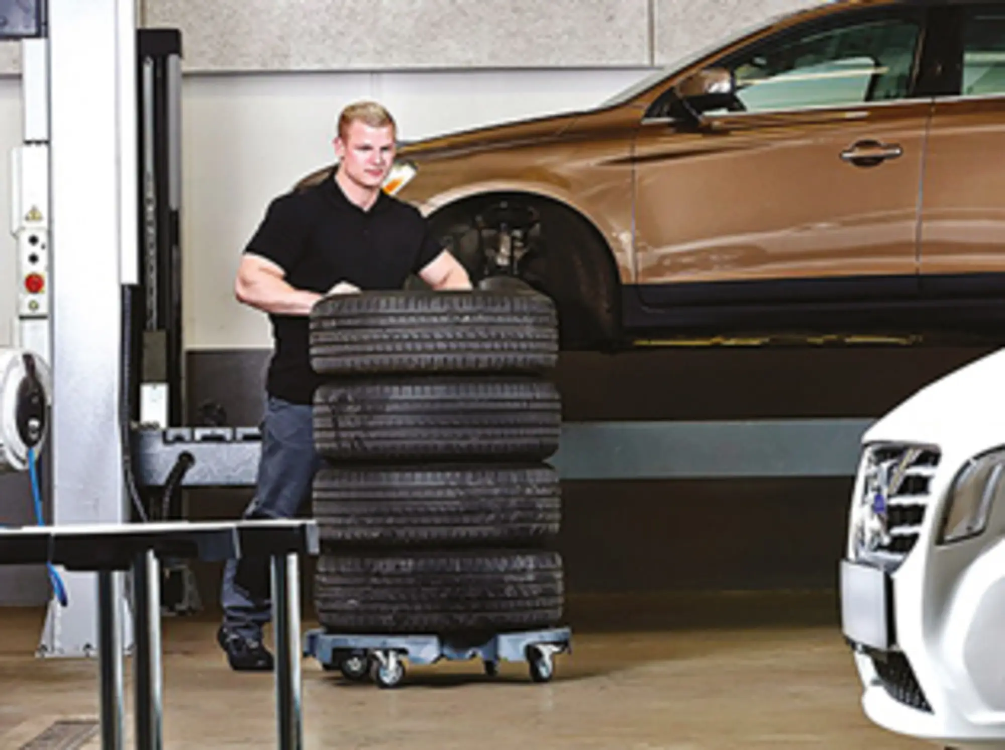 Chariot  pneus  630mm