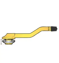 Valve / jante a base creuse (15 deg.)