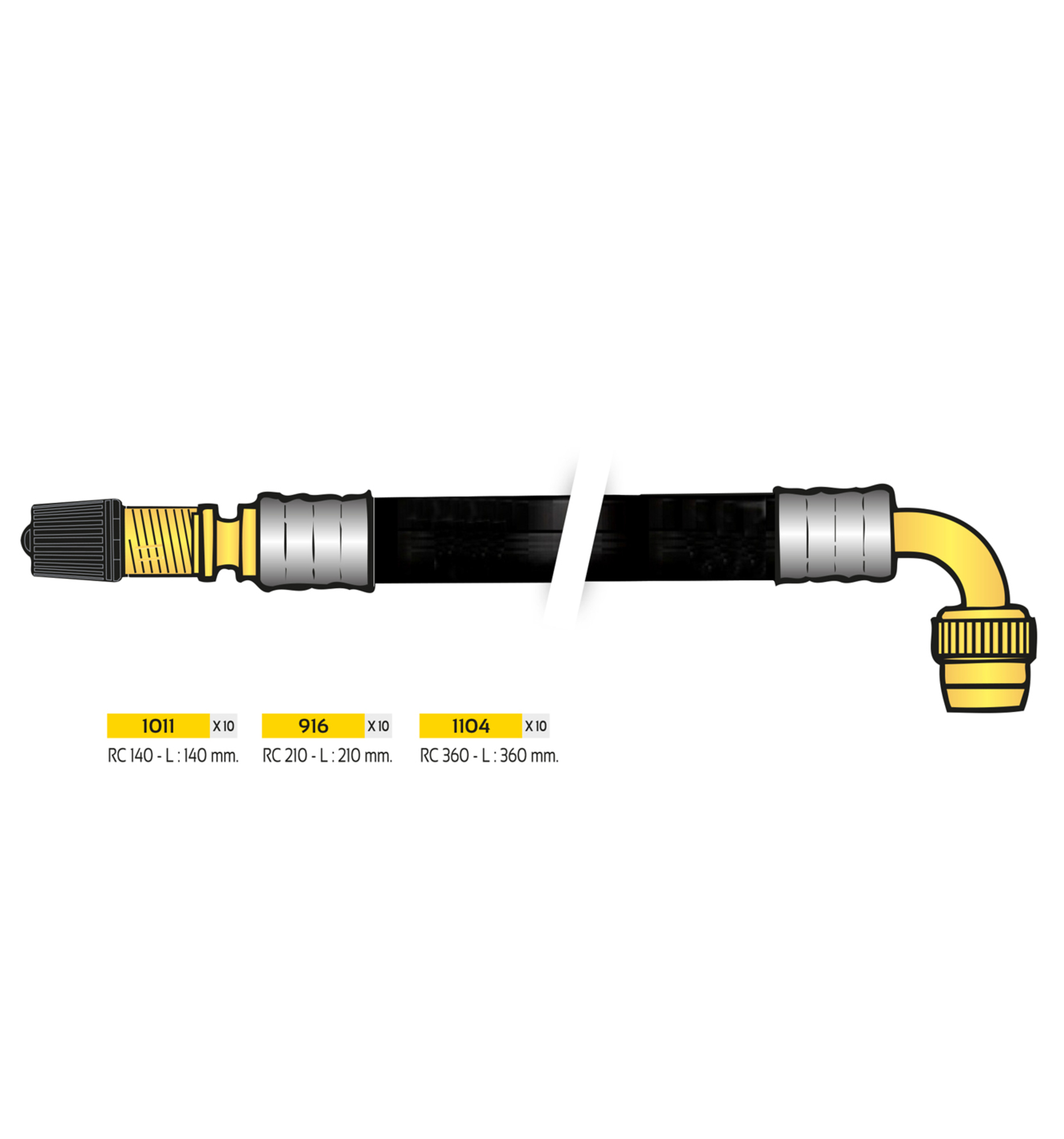 RALLONGE DE VALVE PL L:210MM