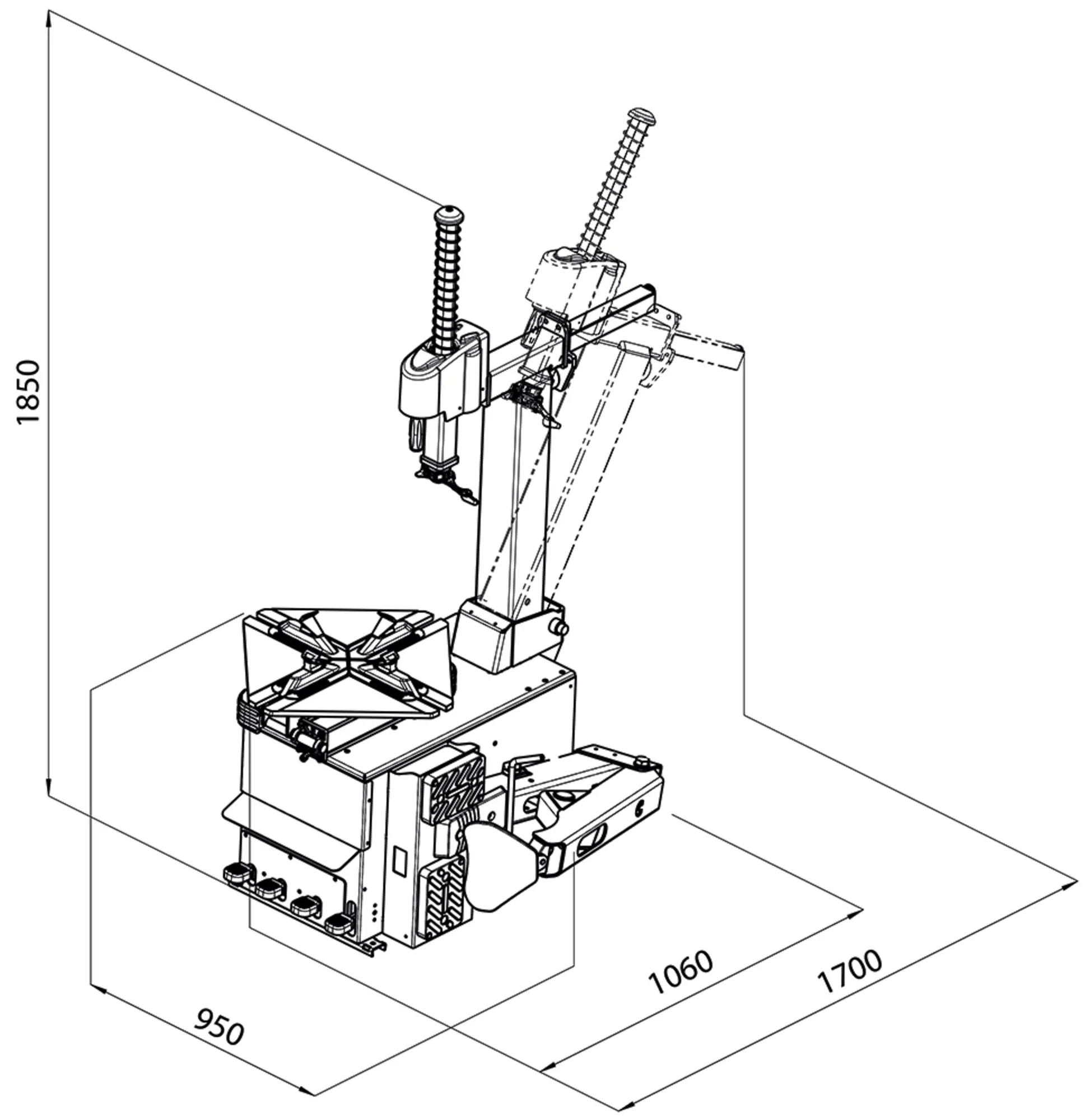 Monte/d�monte-pneus mono. 1 vitesse