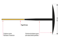 Cheville champignon (diam. tige 3mm)