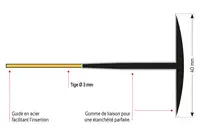 Cheville champignon (diam. tige 3mm)