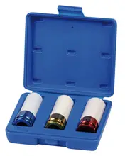 Coffret douilles impact 1/2" (jupe plastique)