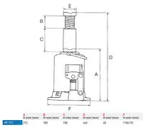 Cric bouteille hydraulique (5T)