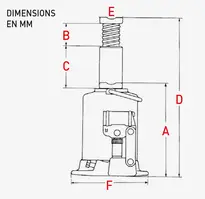 Cric bouteille hydraulique 10T