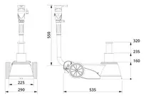Cric rouleur hydropneumatique 25T