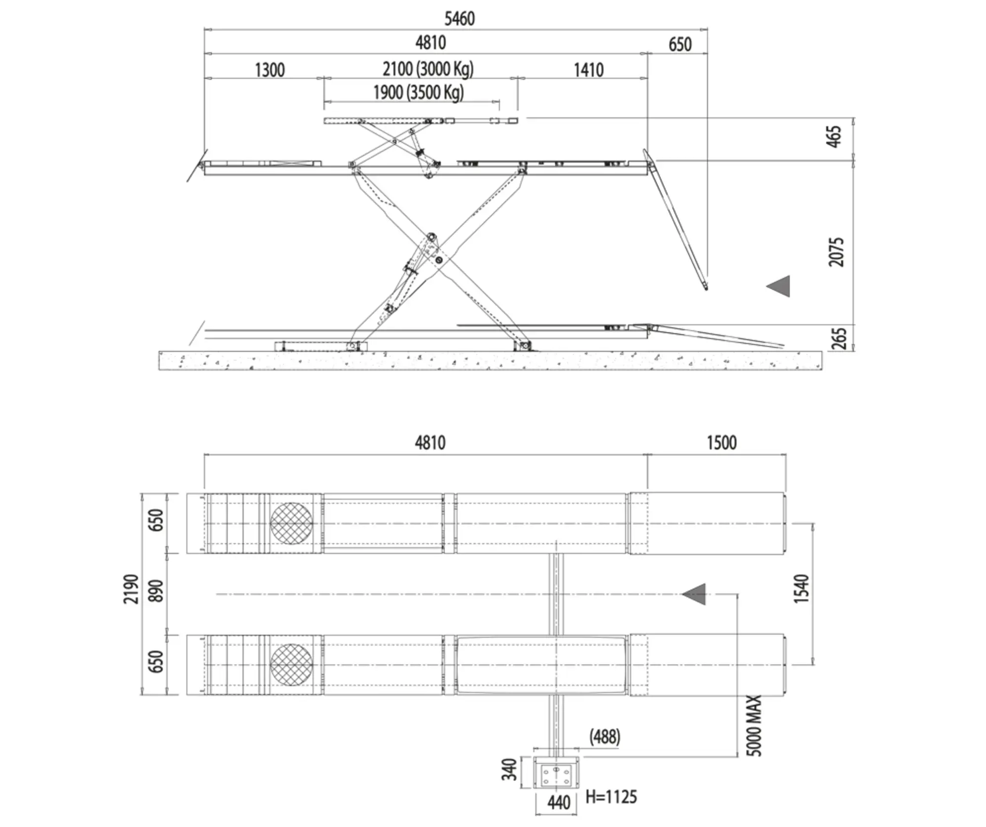lvateur  ciseaux pos 4t.