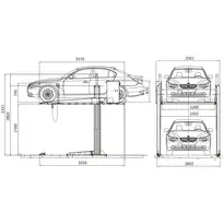 Pont parking galvanis + monophas 3T.