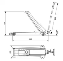 Cric rouleur hydraulique 1.3T