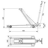Cric rouleur hydraulique 4T