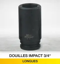 Douilles longues impact 3/4