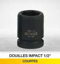 Douilles courtes impact 1/2