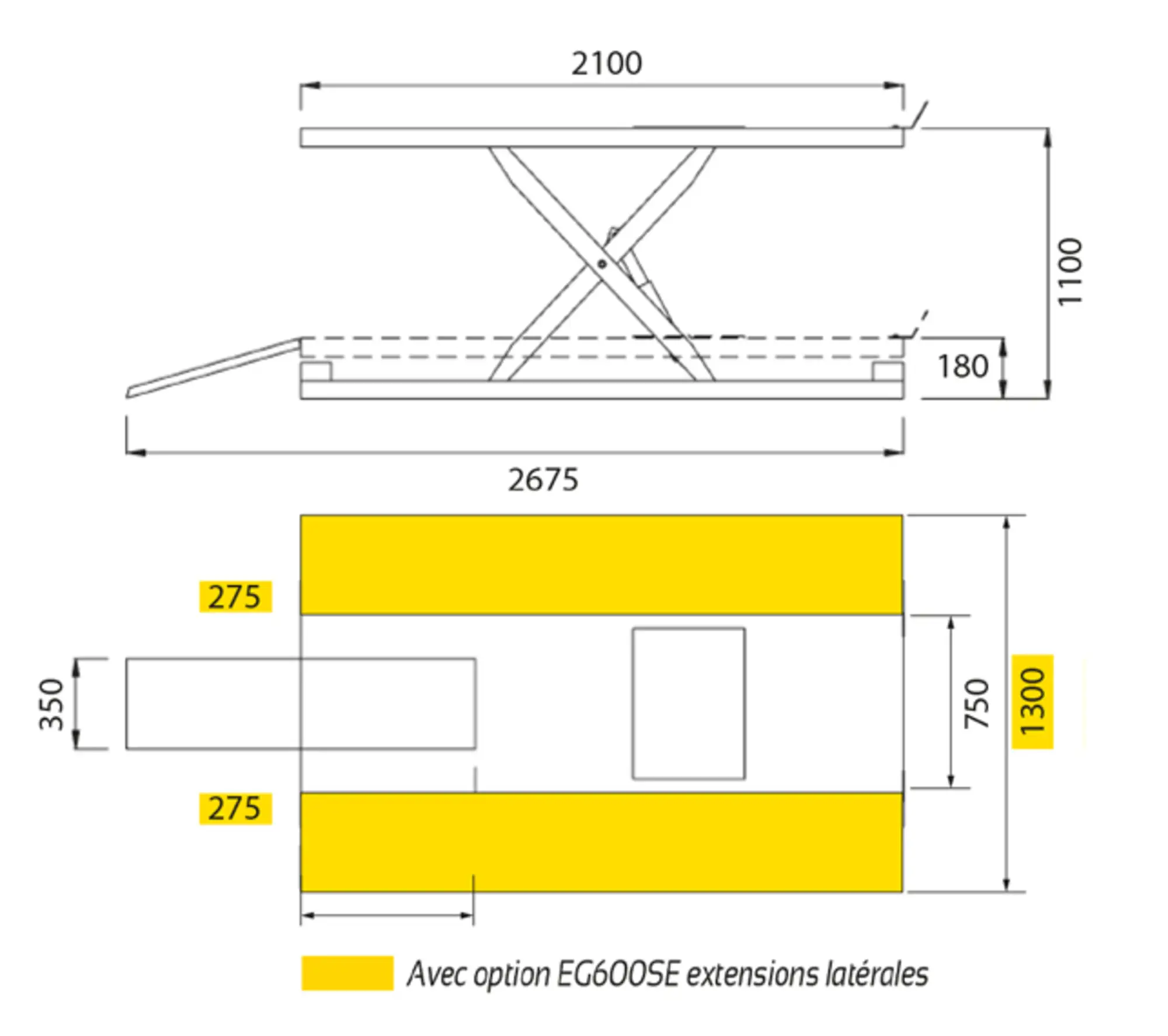 Pont plateforme de levage moto