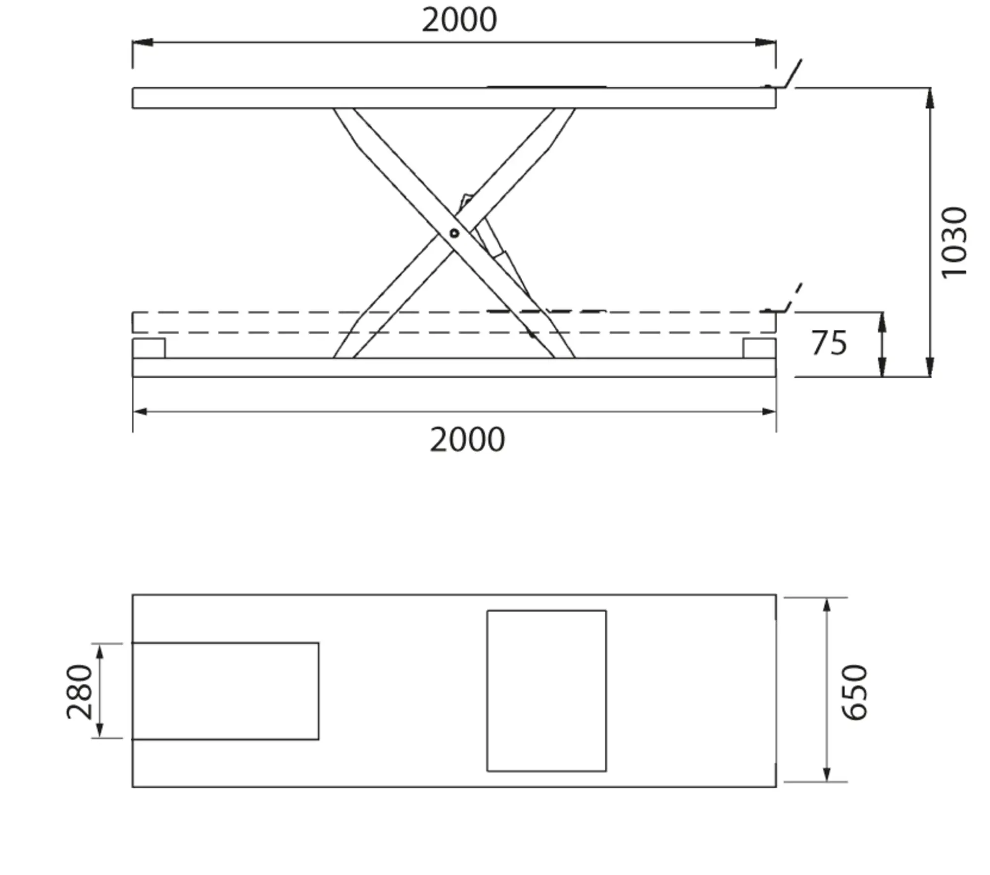Plate forme de levage moto