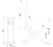 Cric rouleur hydraulique 4T ou 5T