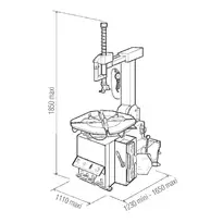 Monte/dmonte-pneus auto. 2 vitesses + 3e bras