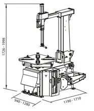 Monte/d�monte-pneus automatique. moteur � 2 vitesse avec d�talonneur additionnel