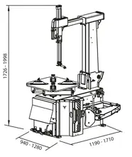 Monte/d�monte-pneus auto. + 3e bras