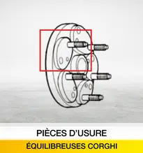 Pieces d'usure pour equilibreuses corghi