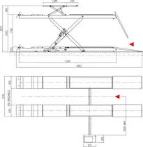 Pont  ciseaux 5T pos (prise sous roue. sous coque)