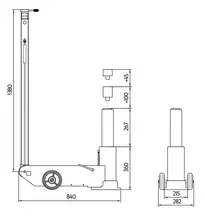 CRIC ROULEUR HYDROPNEUMATIQUE 30 T.