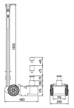 CRIC ROULEUR HYDROPNEUMATIQUE 30/15 T.