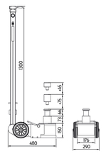 CRIC ROULEUR HYDROPNEUMATIQUE 30/15T