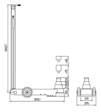 CRIC ROULEUR HYDROPNEUMATIQUE 40/20/10T.