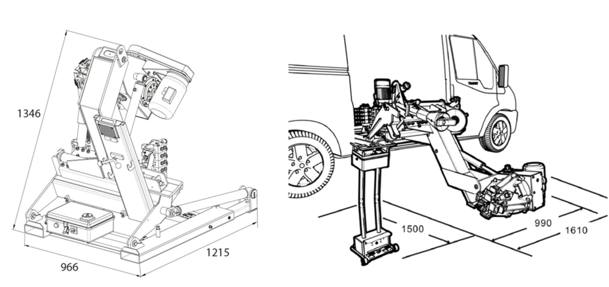 Monte/demonte-pneus automatique embarque