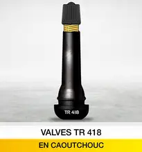 Valves tr418 en caoutchouc