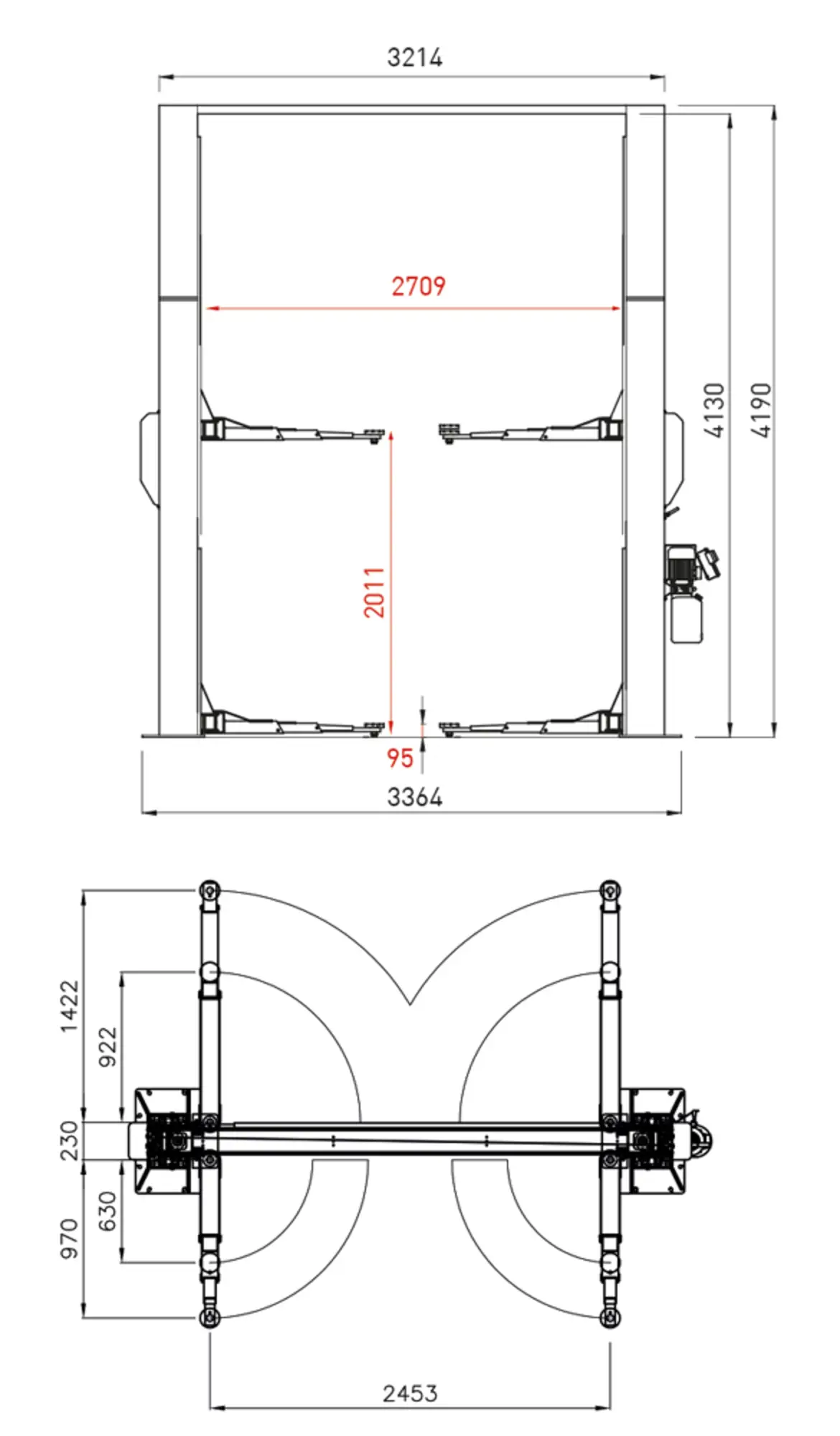 Pont 2 colonnes 4.2t