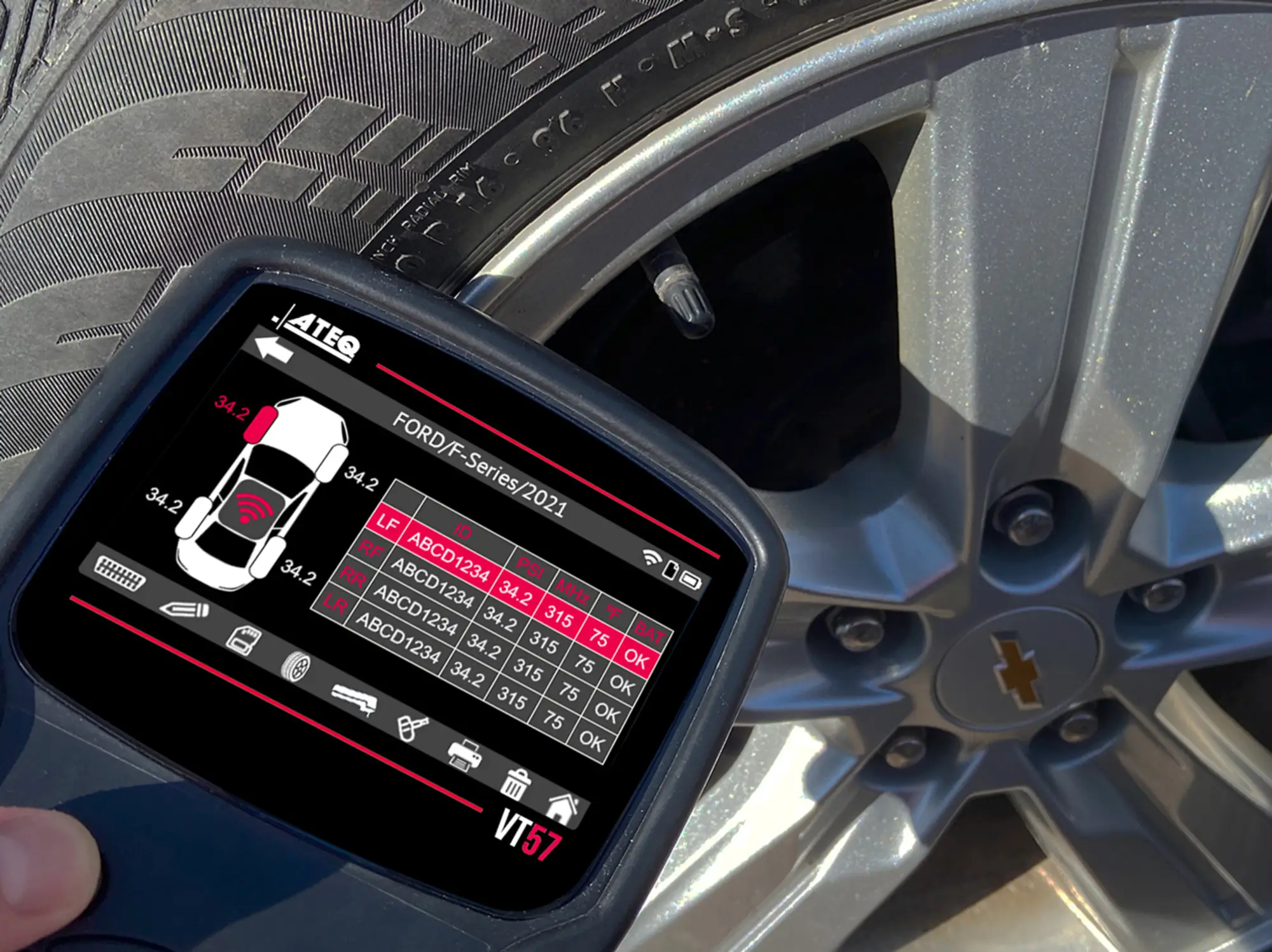 Outil programmation tpms ateq vl/vu