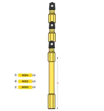 Rallonge de valve rigide metal l:130mm