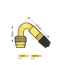 Rallonge rigide coude metal (45 degres)