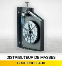 Distributeur pour rouleau de masses