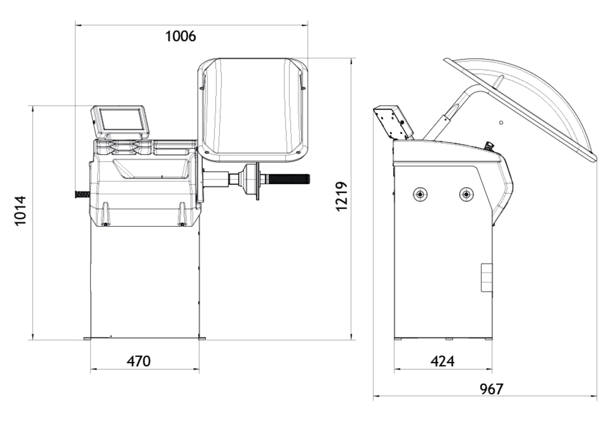 �quilibreuse auto. avec carter et sonar